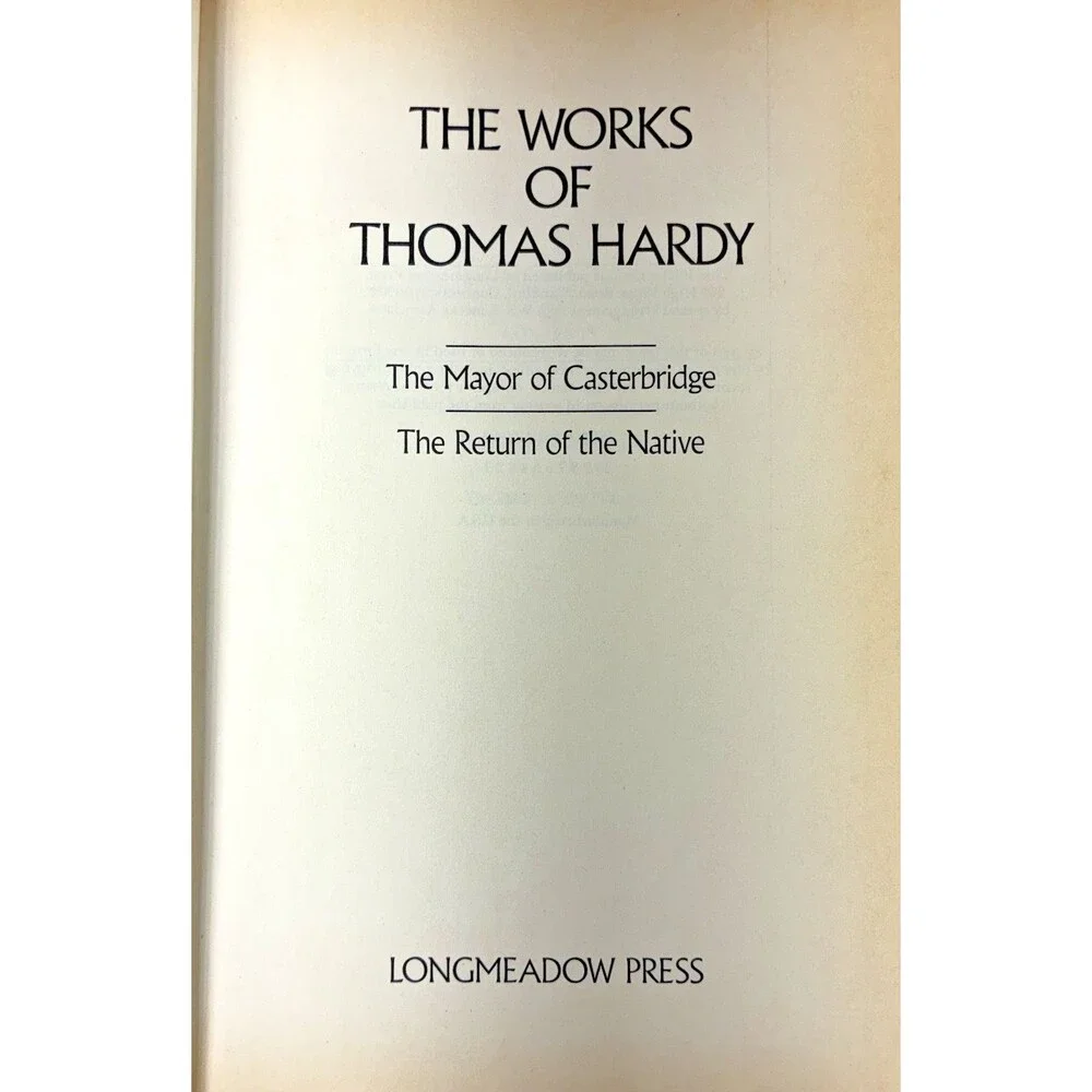 The Works of Thomas Hardy Vintage 1990 Longmeadow Press Hardback Book